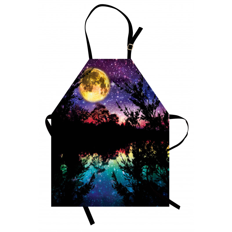 Night Sky Trees Apron