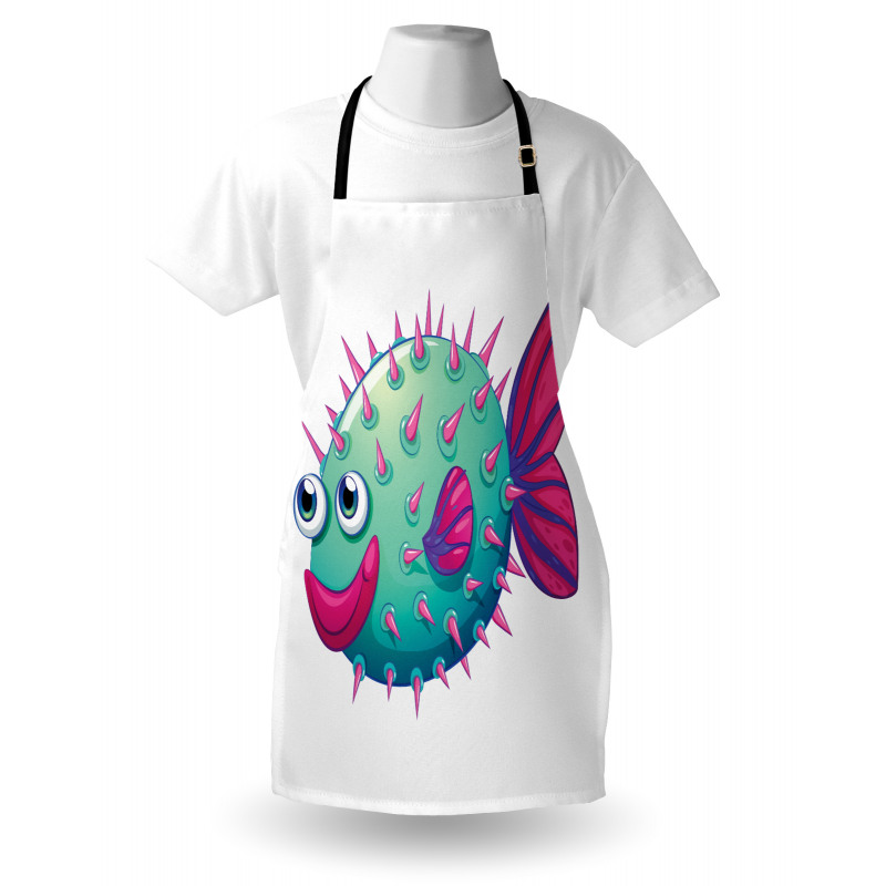 Vibrant Color Bubble Fish Apron