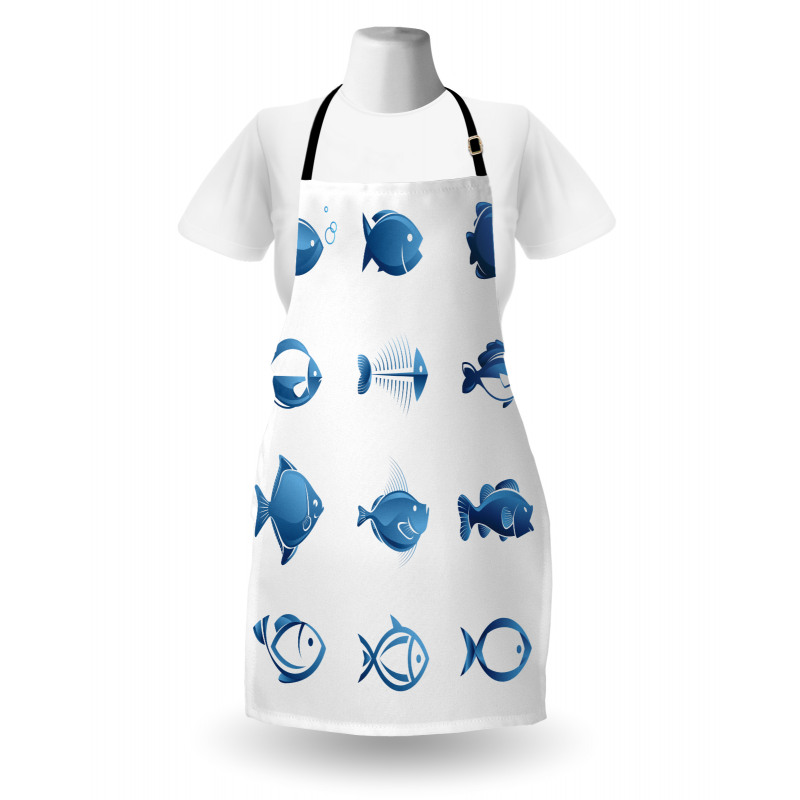 Array of Fish Marine Life Apron