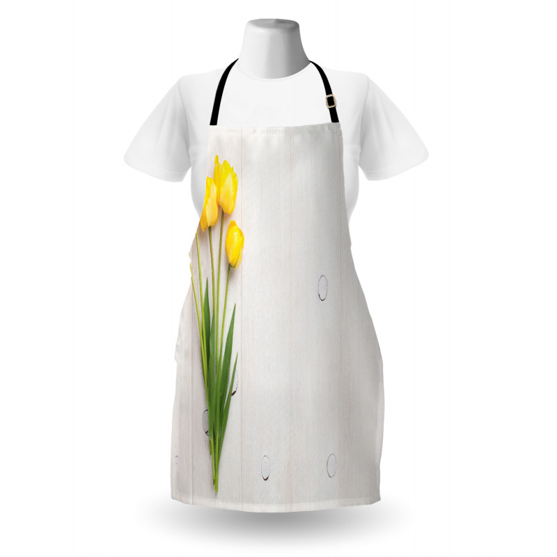 Tulips on Rustic Board Apron