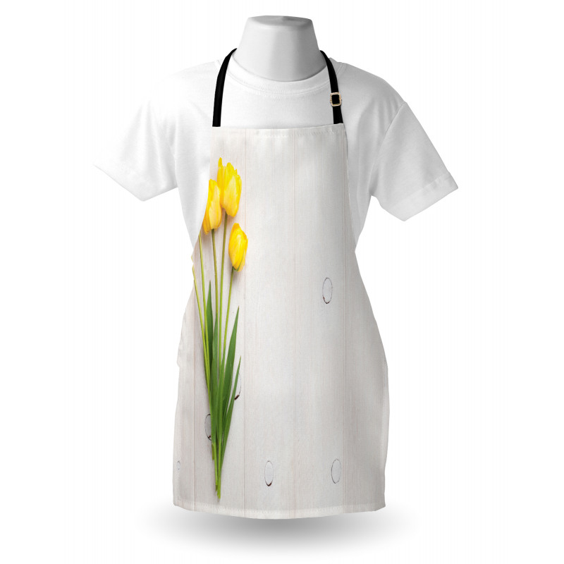 Tulips on Rustic Board Apron