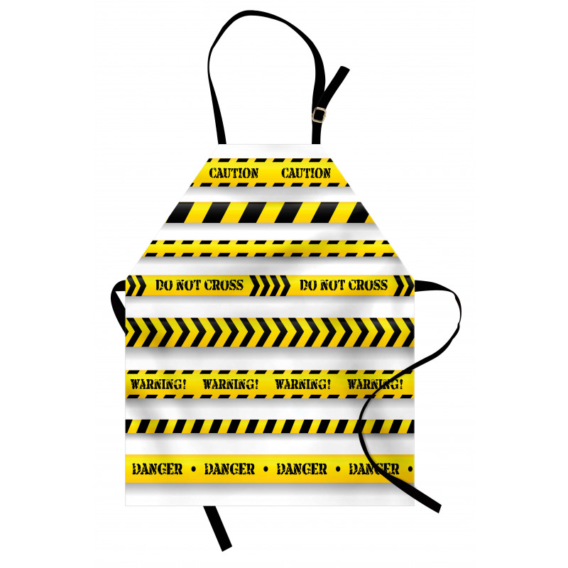 Caution Tapes Pattern Apron