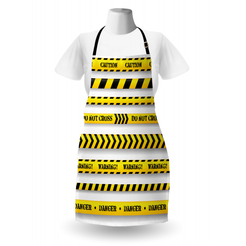 Caution Tapes Pattern Apron