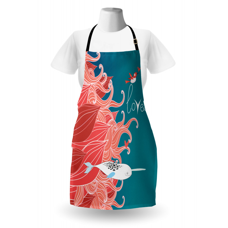 Arctic Whale and Bird Apron