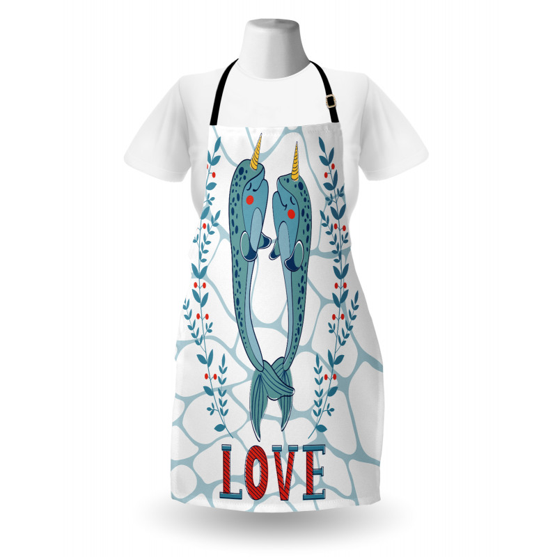 Whales in Love Design Apron