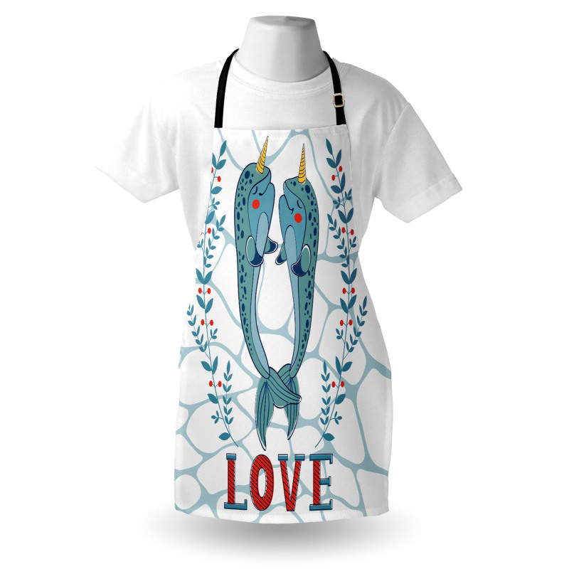 Whales in Love Design Apron