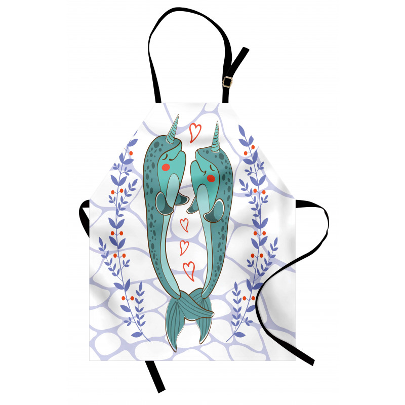 Valentines Day Whales Apron