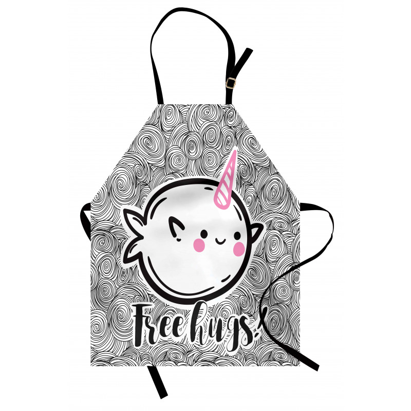 Abstract Whale Motif Apron