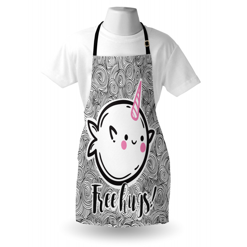 Abstract Whale Motif Apron