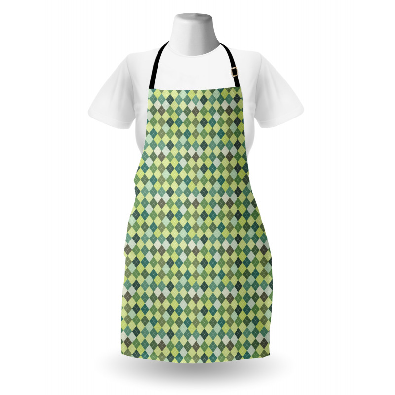 Traditional Argyle Green Apron