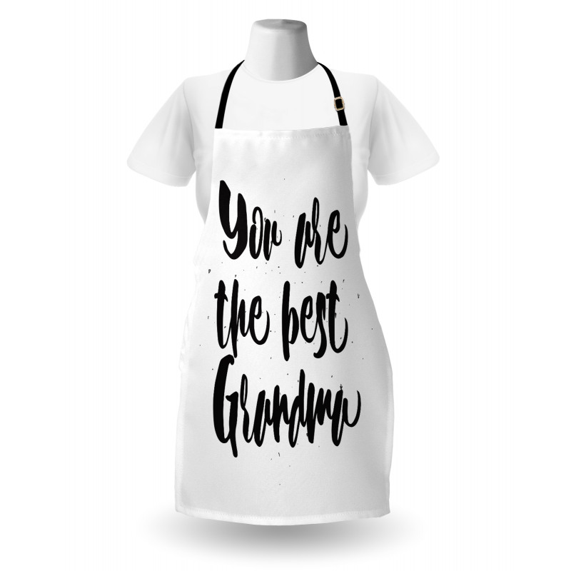 Black and White Words Apron