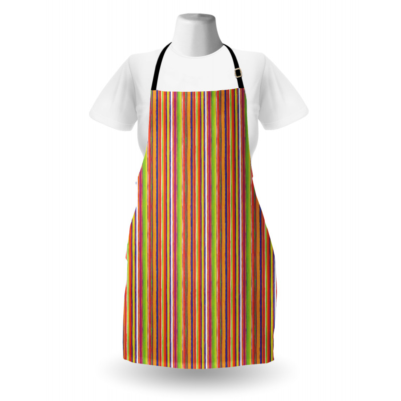 Barcode Style Lines Apron