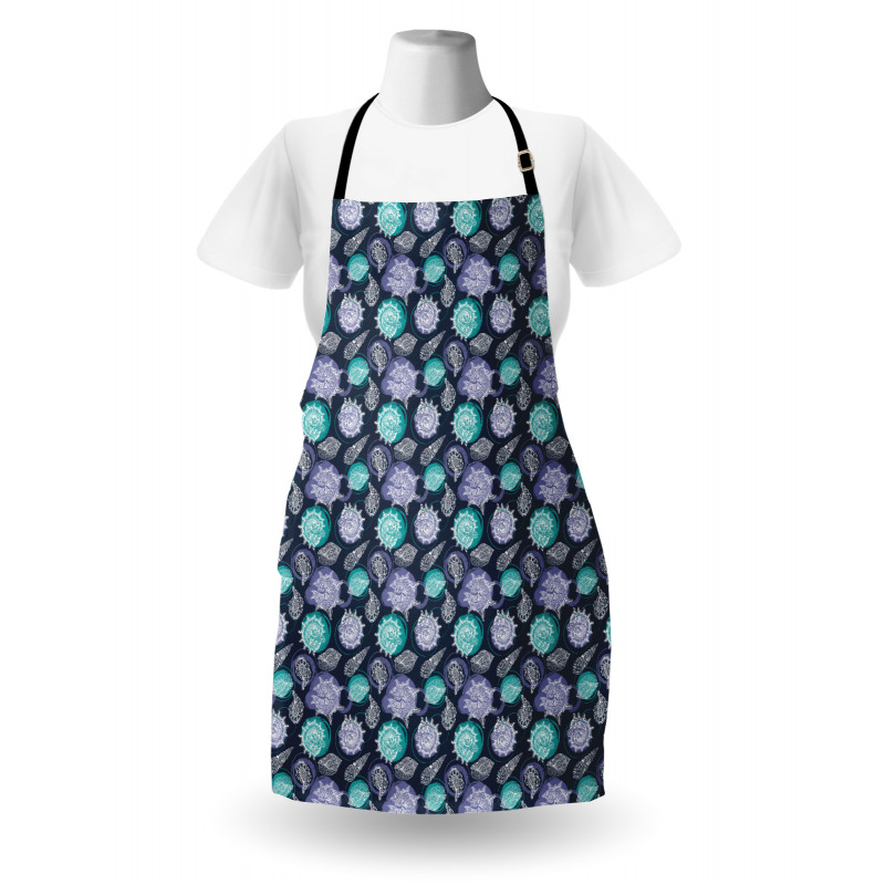 Ocean Grunge Seashells Apron