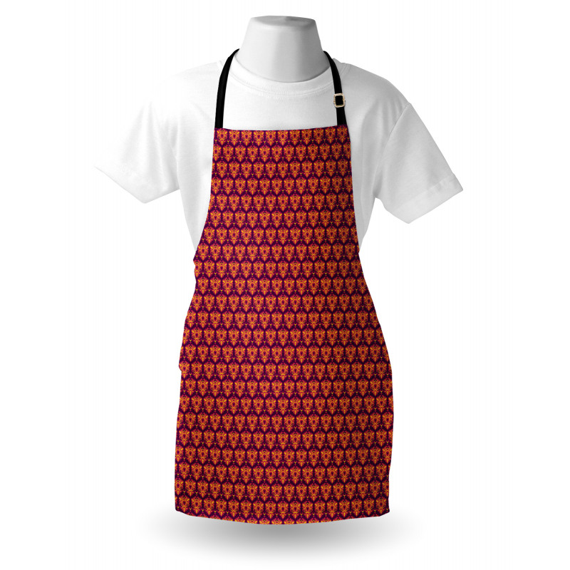 Symmetrical Floral Tile Apron