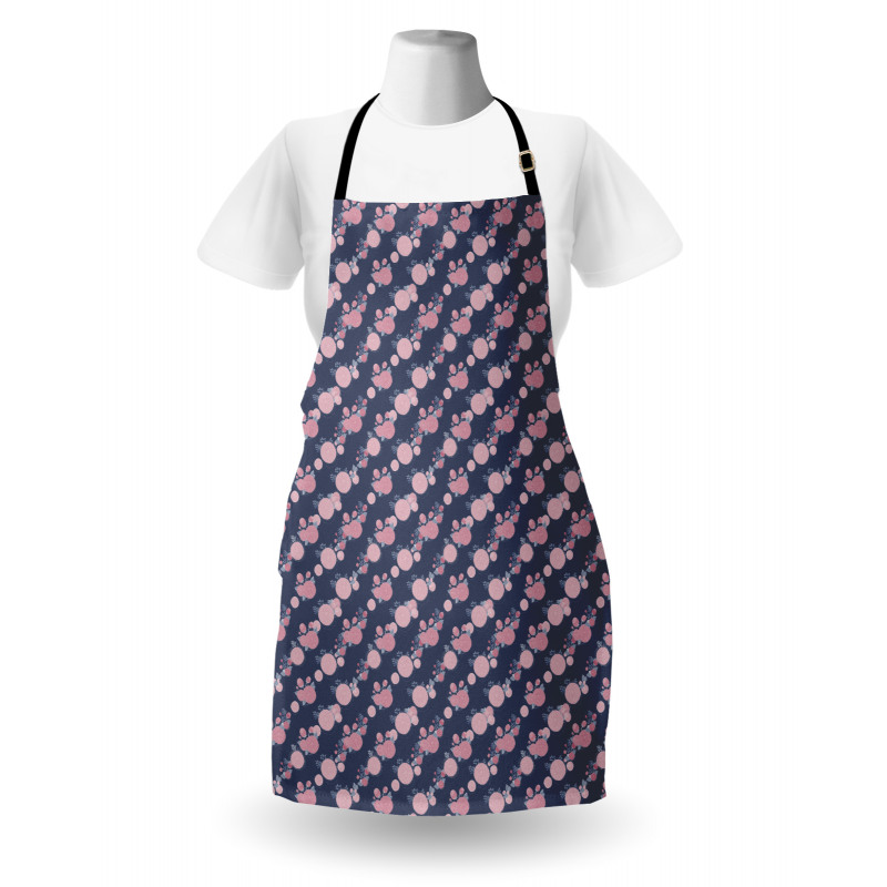 Pink Asters Romantic Apron