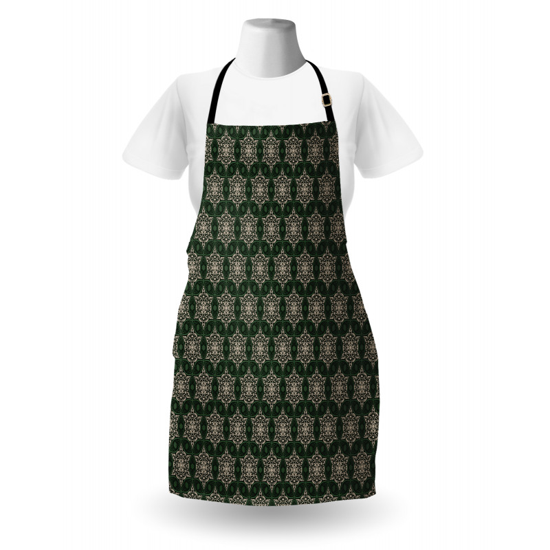 Floral Motif Timeless Retro Apron