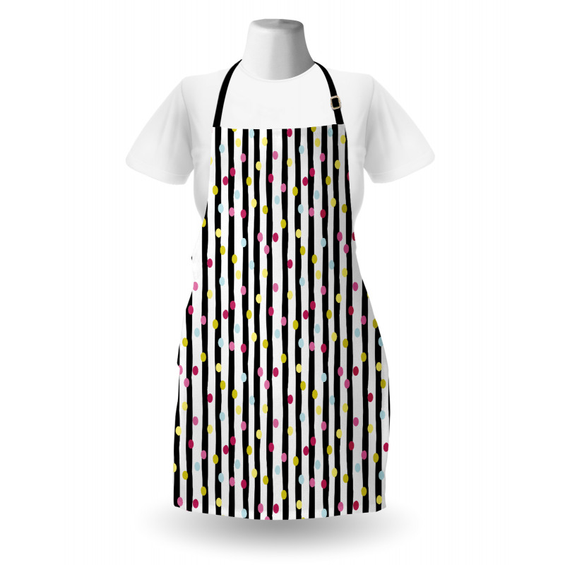 Colorful Dots and Stripes Apron