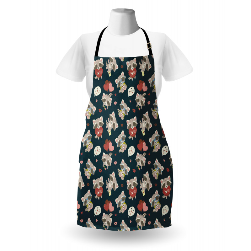 Raccoon I Love You Apron