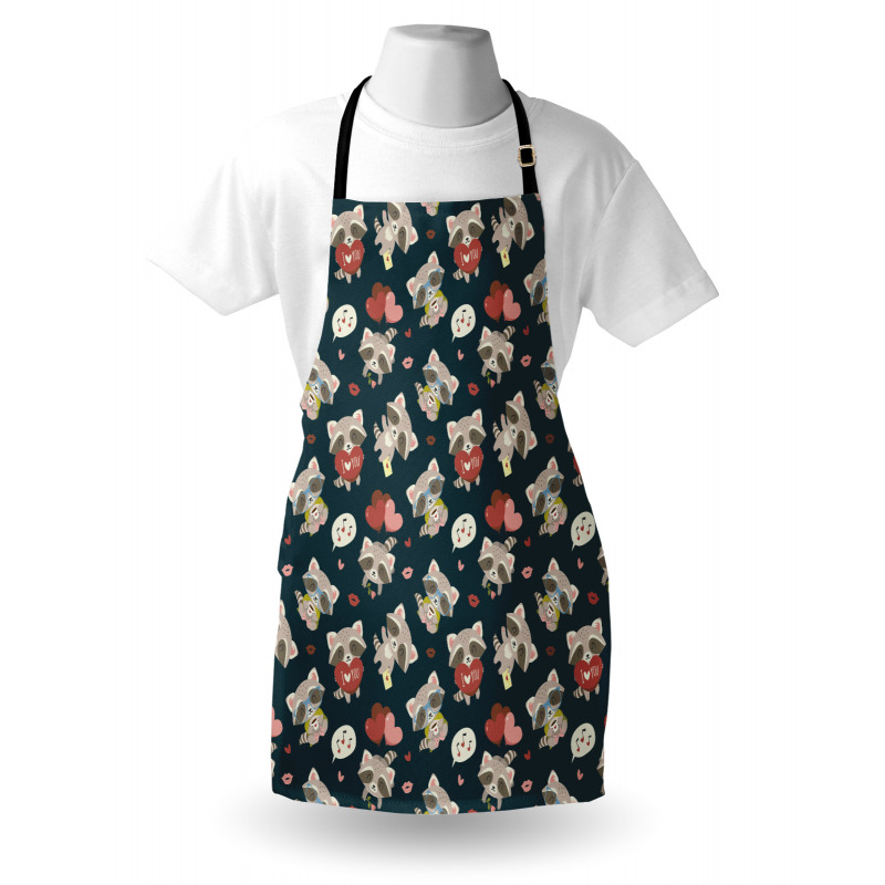 Raccoon I Love You Apron