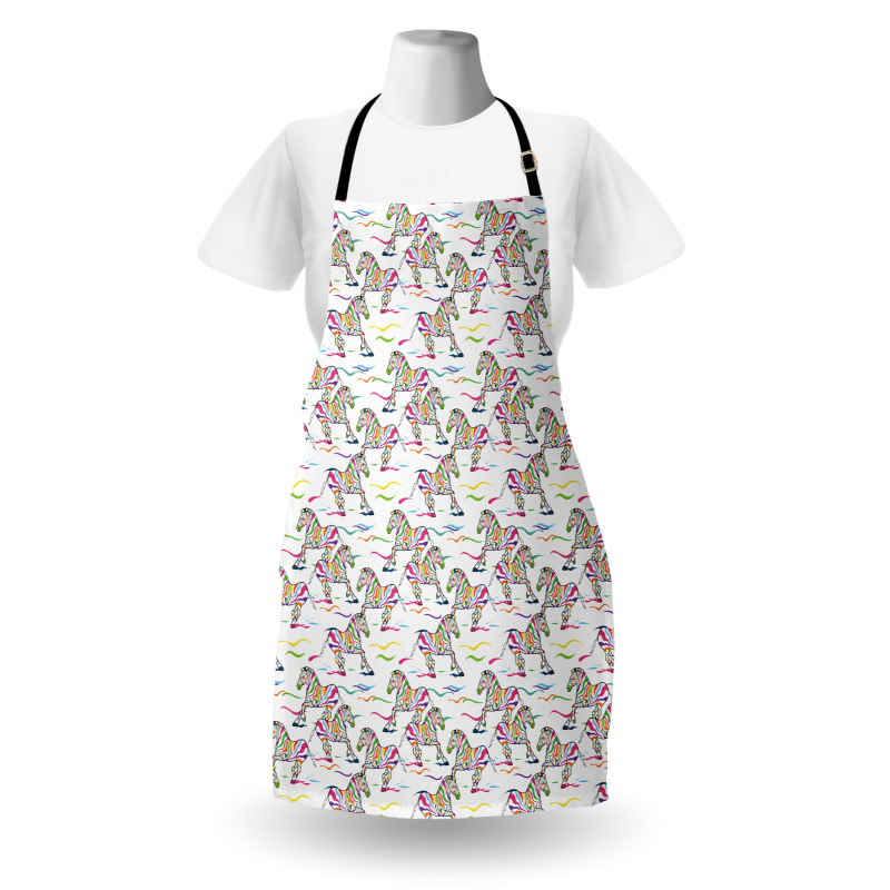 Running Colorful Animals Apron