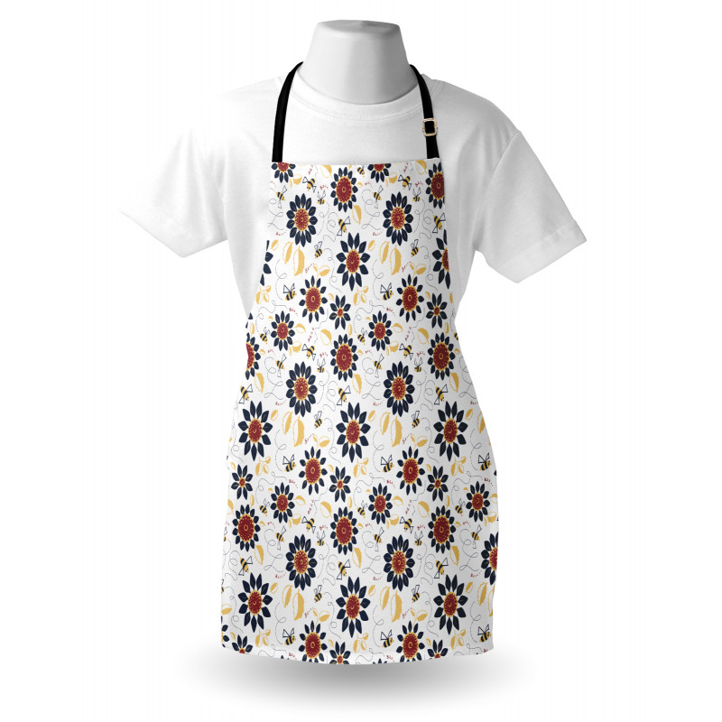 Sunflowers and Funny Bees Apron