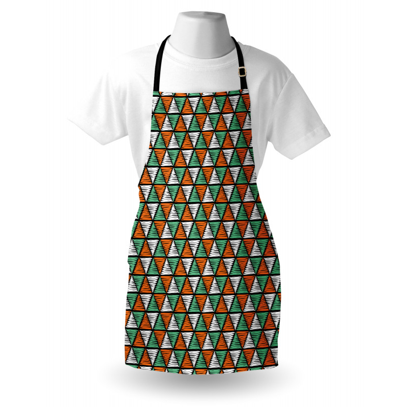 Doodle Style Line Design Apron