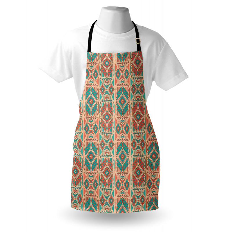 Vintage Geometric Motif Apron