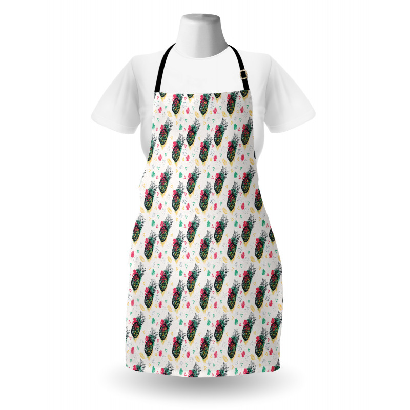 Sketch Style Fruits Apron