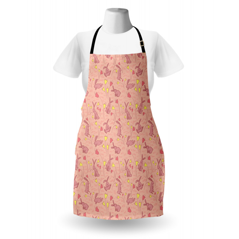 Bunnnies and Flowers Apron