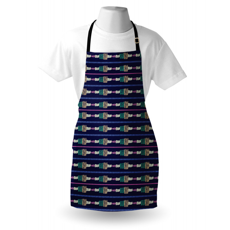 Grunge Doodle Stripes Apron