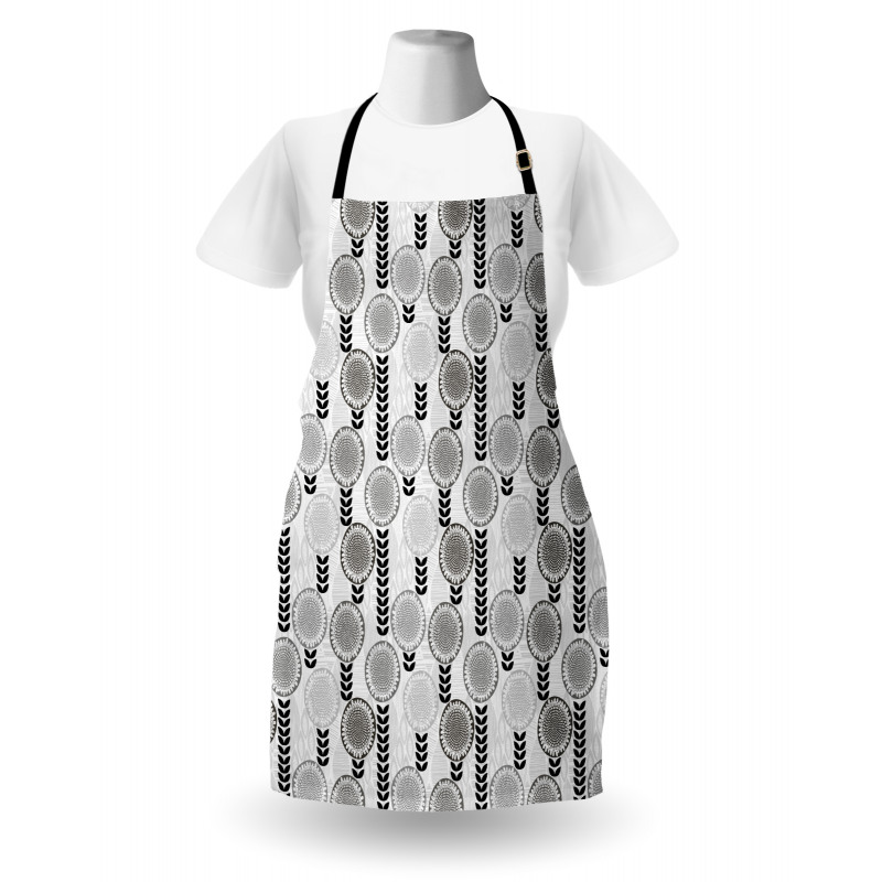 Greyscale Spring Bloom Apron