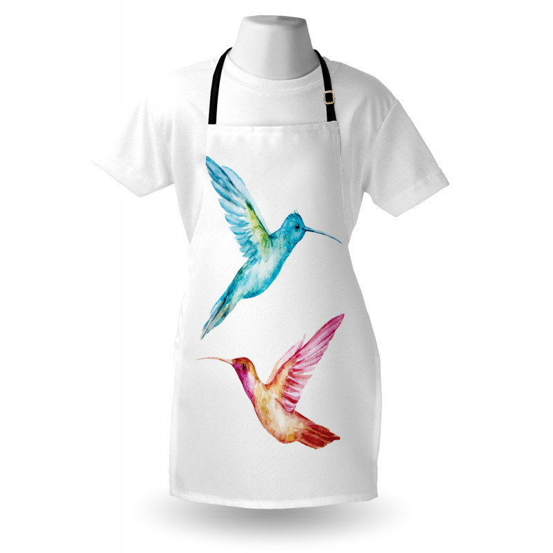 Kuş Mutfak Önlüğü Sulu Boya Tarzı Çizim Uçan Hayvanlar Görsel