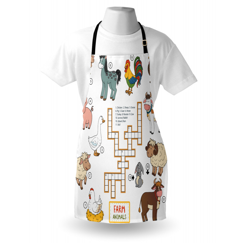 Crossword Farm Animal Apron