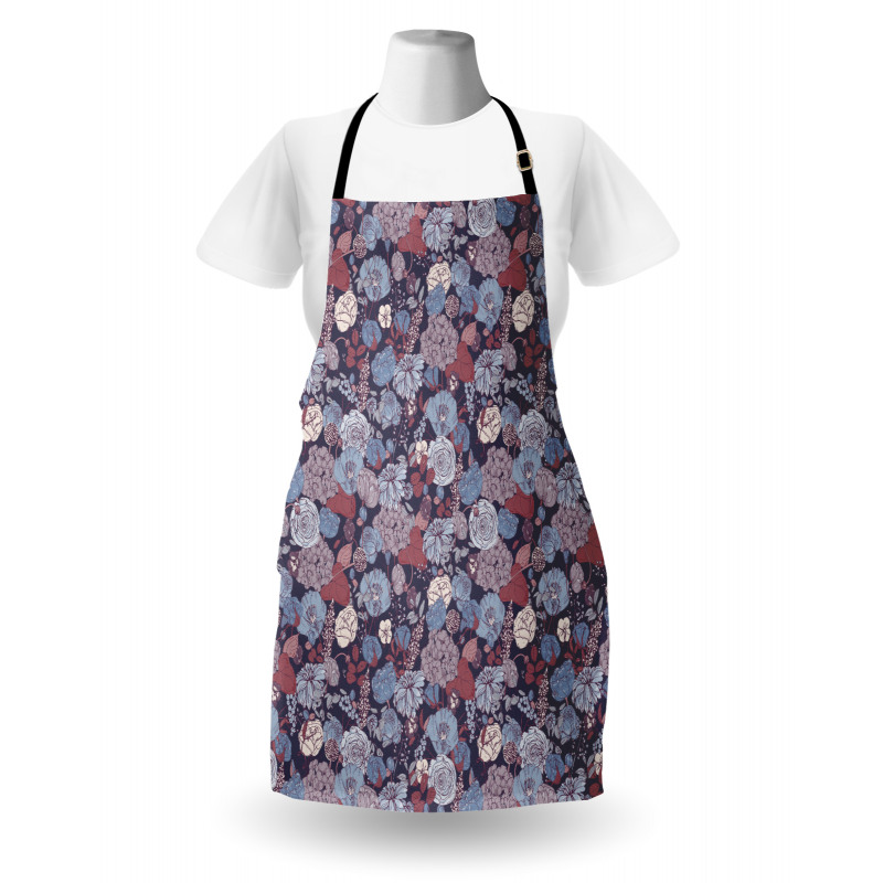 Romantic Flowers Garden Apron