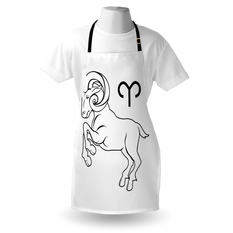 Horned Animal Art Apron