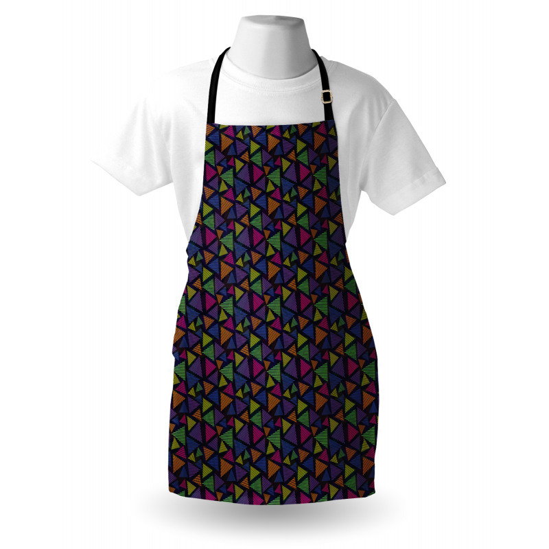 Striped Triangle Shapes Apron