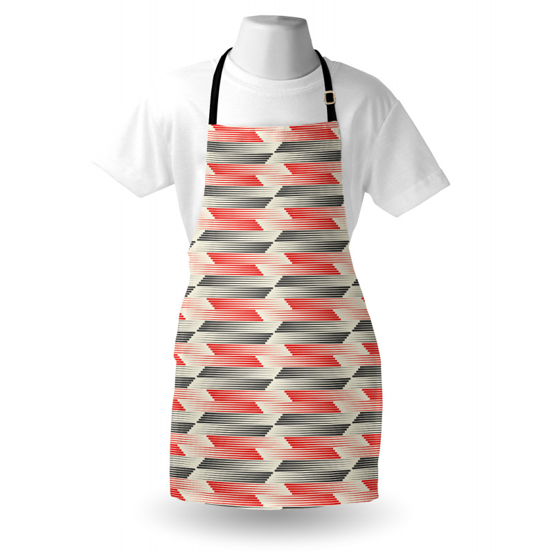 Geometric Grid Lines Apron