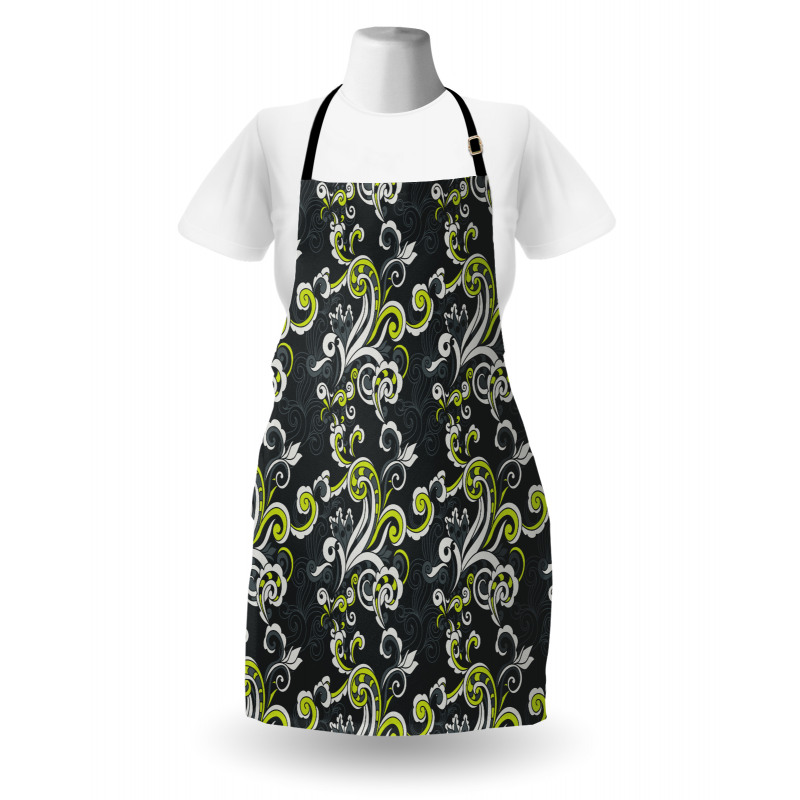 Vintage Foliage Swirls Apron