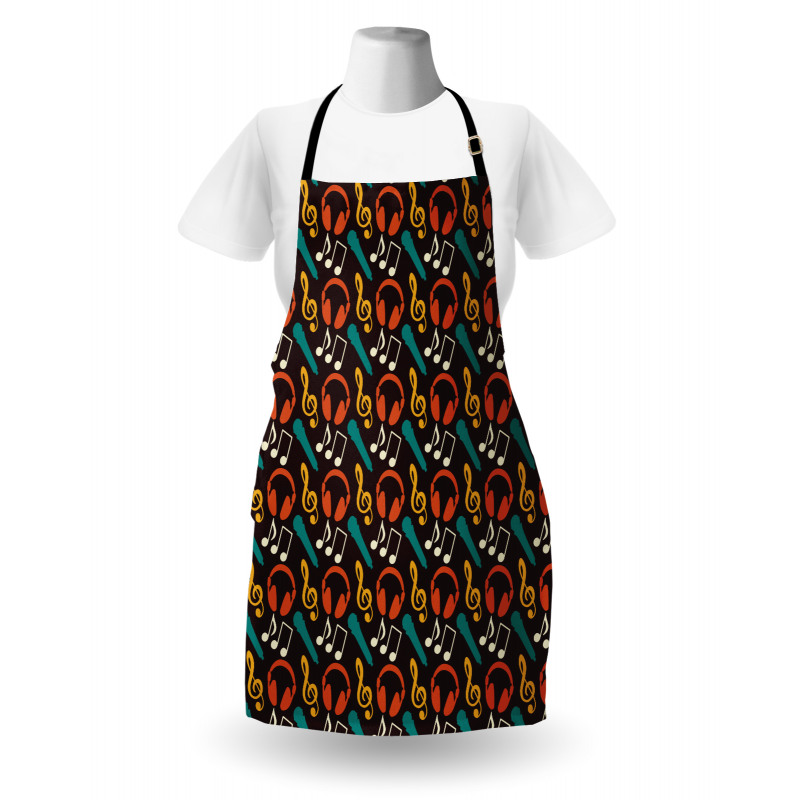 Notes and Headphones Apron