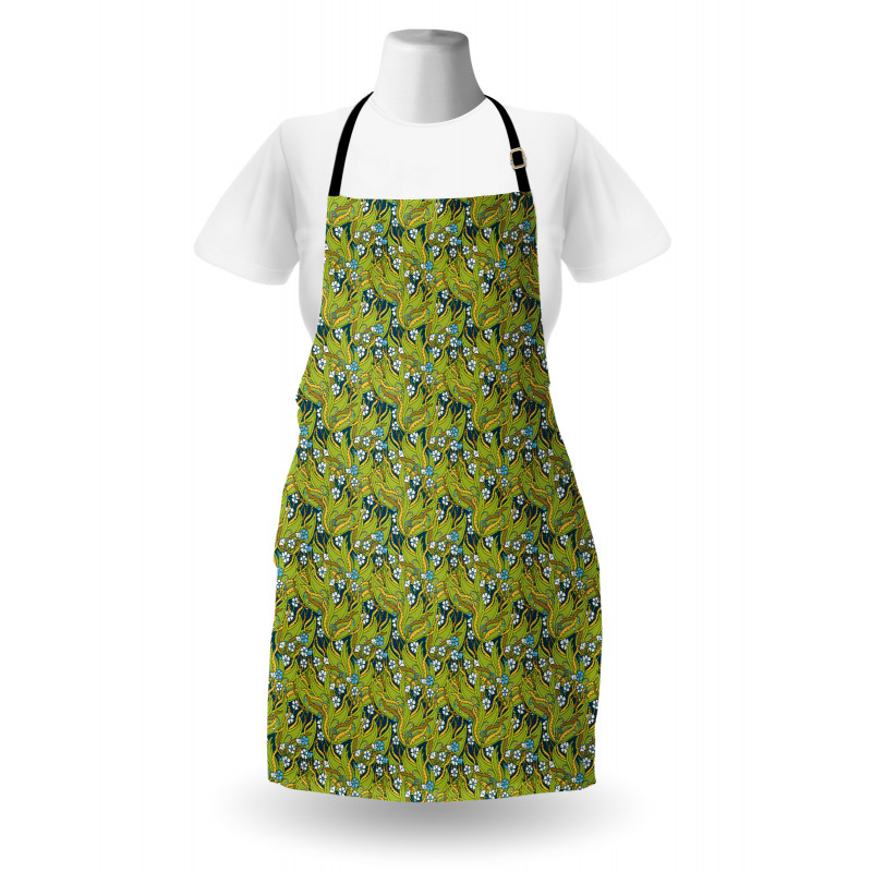 Large Leaves Jungle Apron