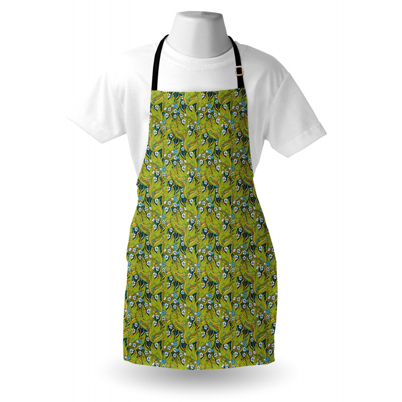 Large Leaves Jungle Apron