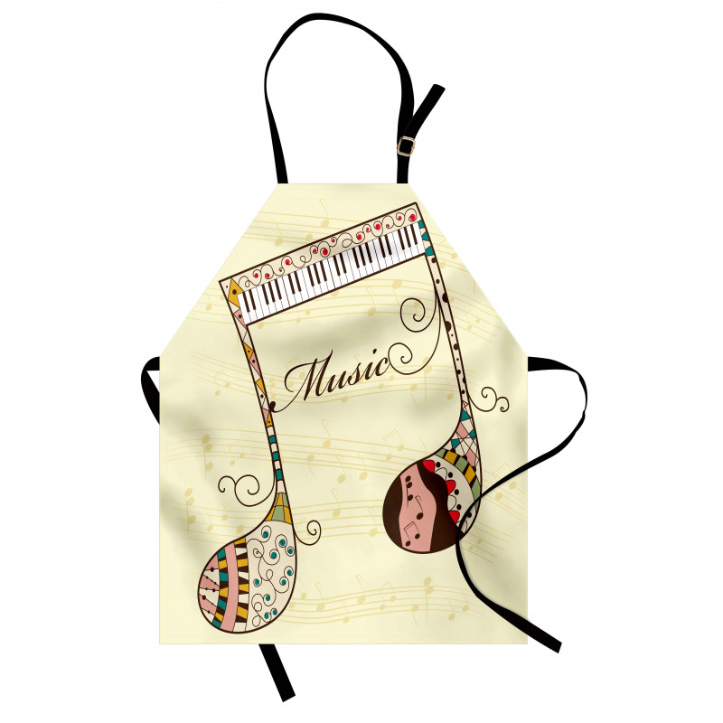 Keyboard Musical Note Apron