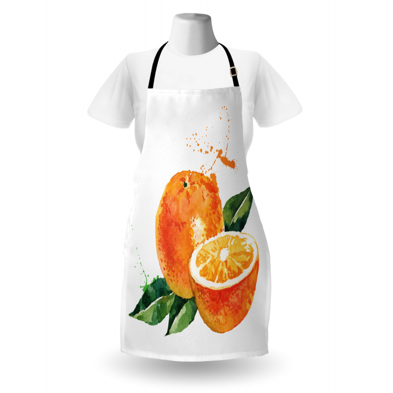 Watercolor Orange Art Apron