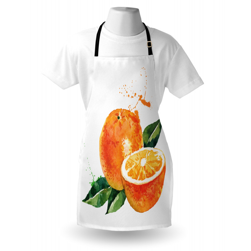 Watercolor Orange Art Apron