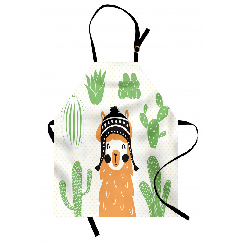 Llama in Hat Smiling Apron