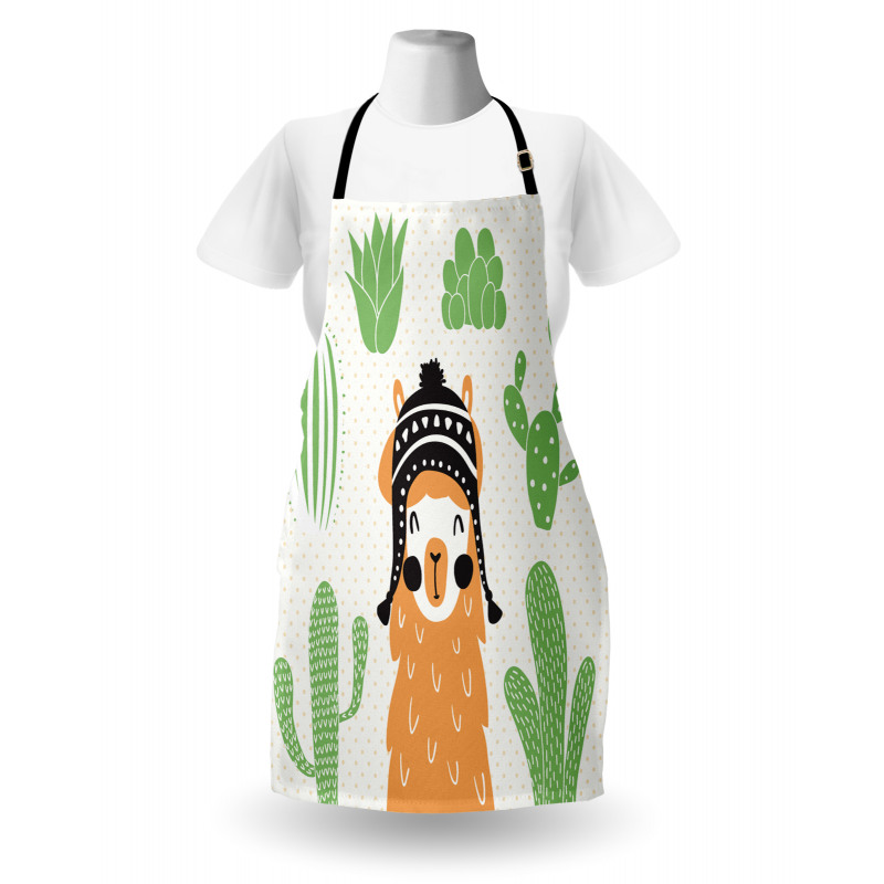 Llama in Hat Smiling Apron