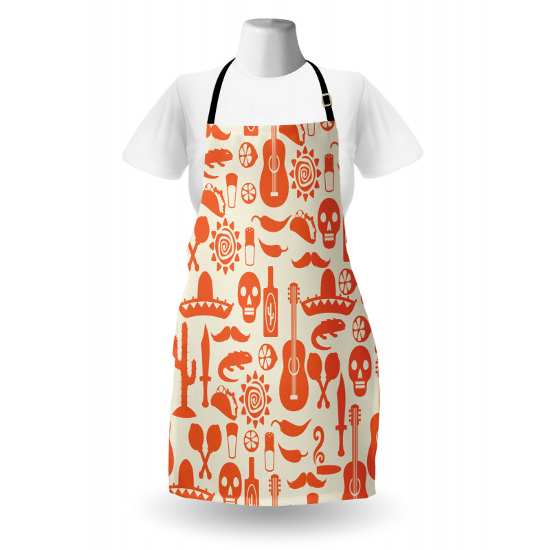 Sombrero Skulls Culture Apron