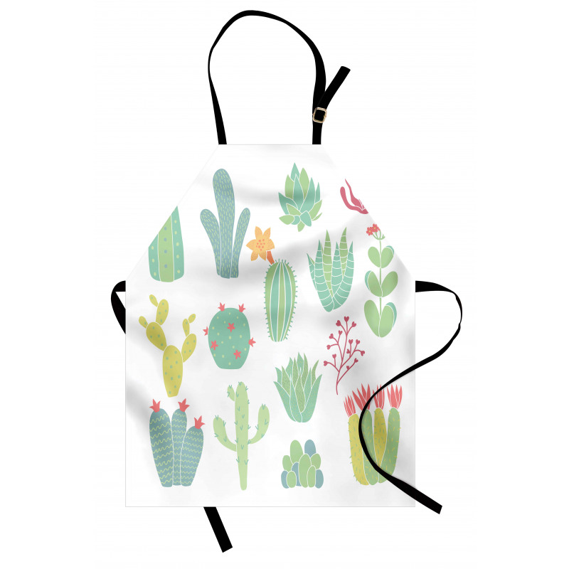 Hand Drawn Style Cacti Apron