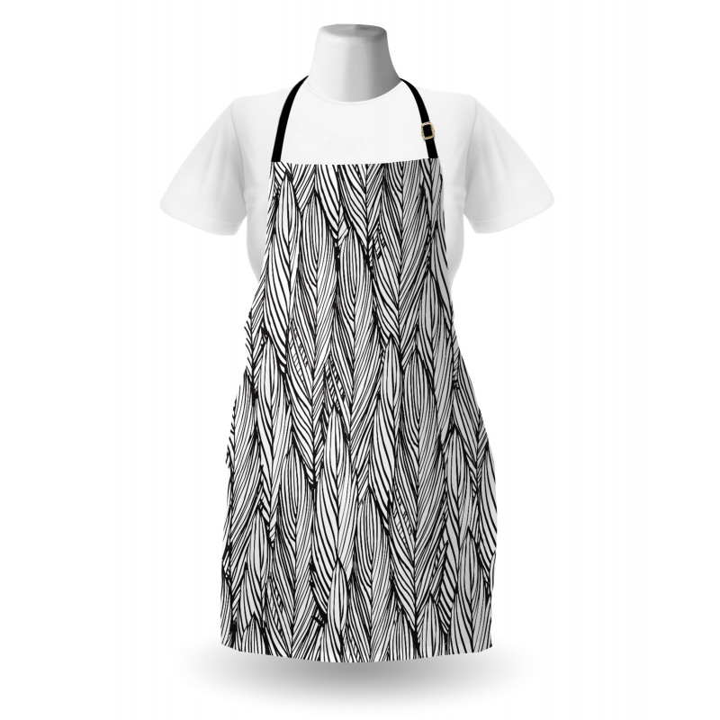 Monochrome Outline Apron