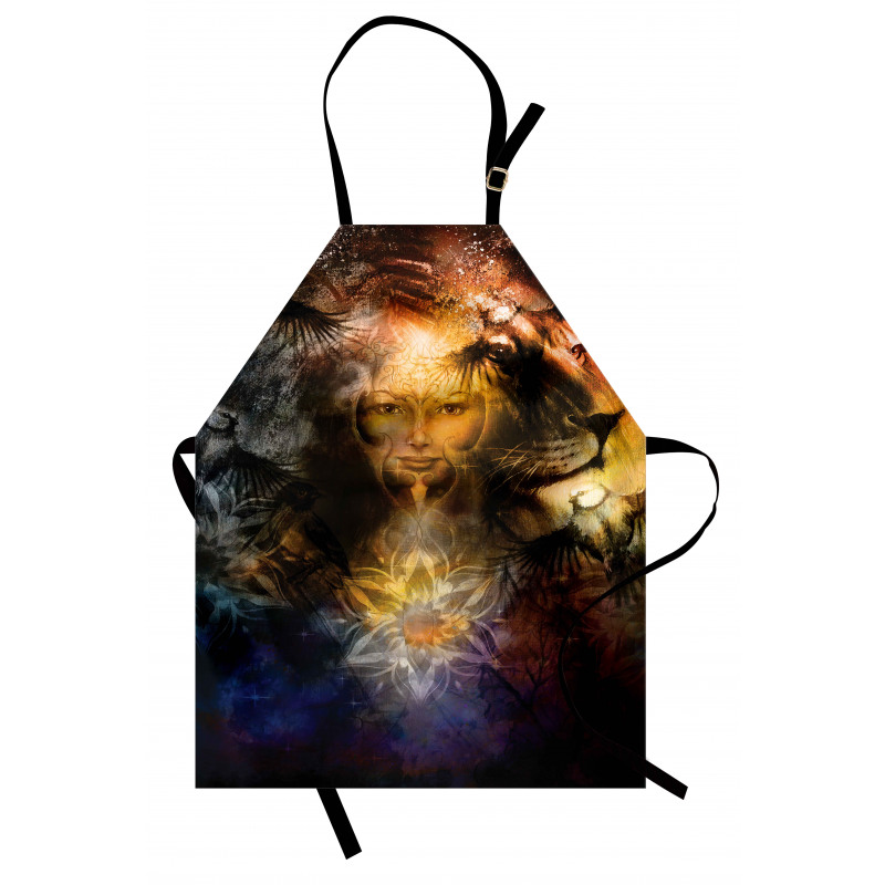 Woman Lion and Flower Apron